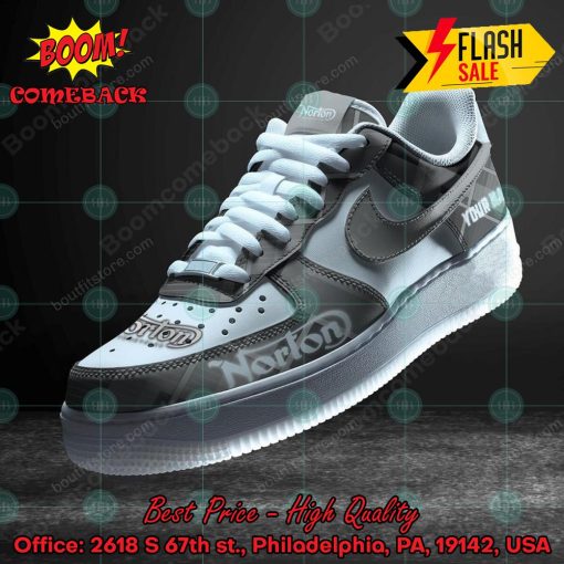 Norton Motorcycle Personalized Name Custom Nike Air Force Sneakers