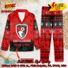 Arsenal FC Deer Horn Personalized Name Pajamas Set For Christmas 2024