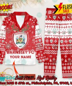 Barnsley FC Deer Horn Personalized Name Pajamas Set For Christmas 2024