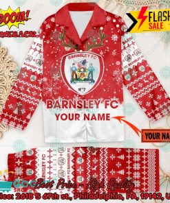 barnsley fc deer horn personalized name pajamas set for christmas 2024 2 WzehO