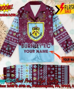 Burnley FC Deer Horn Personalized Name Pajamas Set For Christmas 2024