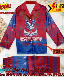 crystal palace fc deer horn personalized name pajamas set for christmas 2024 2 wAD4v