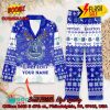 Crystal Palace FC Deer Horn Personalized Name Pajamas Set For Christmas 2024