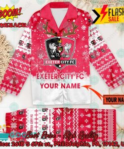 exeter city fc deer horn personalized name pajamas set for christmas 2024 2 oFGyx