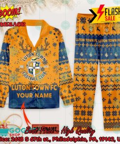 Luton Town FC Deer Horn Personalized Name Pajamas Set For Christmas 2024