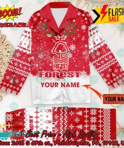 nottingham forest fc deer horn personalized name pajamas set for christmas 2024 2 BZBCH