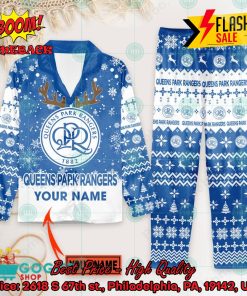 Queens Park Rangers FC Deer Horn Personalized Name Pajamas Set For Christmas 2024