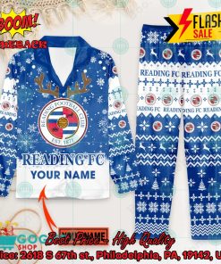 Reading FC Deer Horn Personalized Name Pajamas Set For Christmas 2024