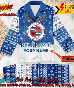 Reading FC Deer Horn Personalized Name Pajamas Set For Christmas 2024