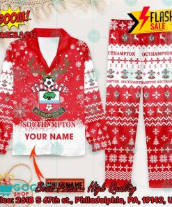 Southampton FC Deer Horn Personalized Name Pajamas Set For Christmas 2024