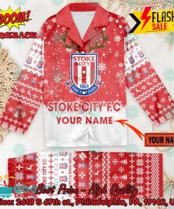 stoke city fc deer horn personalized name pajamas set for christmas 2024 2 gUrLD