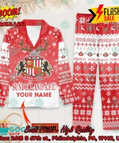 Sunderland AFC Deer Horn Personalized Name Pajamas Set For Christmas 2024