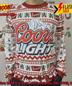 Trending 2024 Coors Light Ugly Christmas Sweater