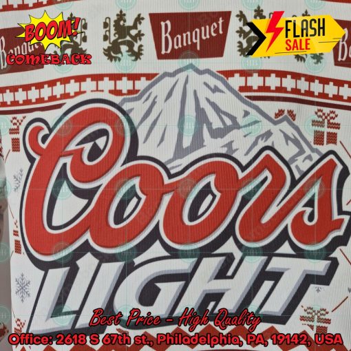 Trending 2024 Coors Light Ugly Christmas Sweater