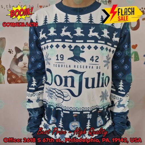 Trending 2024 Don Julio Tequila Reservade 1942 Ugly Christmas Sweater