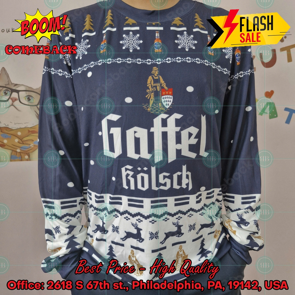 Trending 2024 Gaffel Kolsch Ugly Christmas Sweater