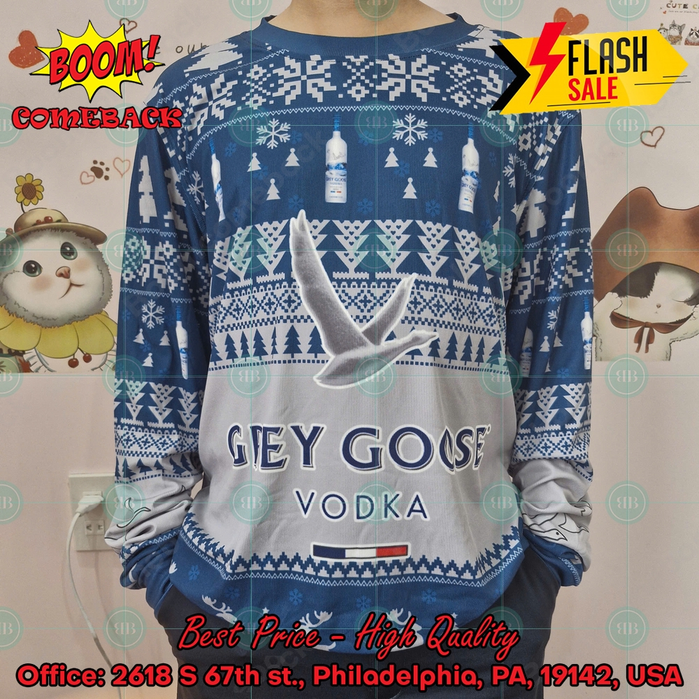 Trending 2024 Grey Goose Vodka Ugly Christmas Sweater