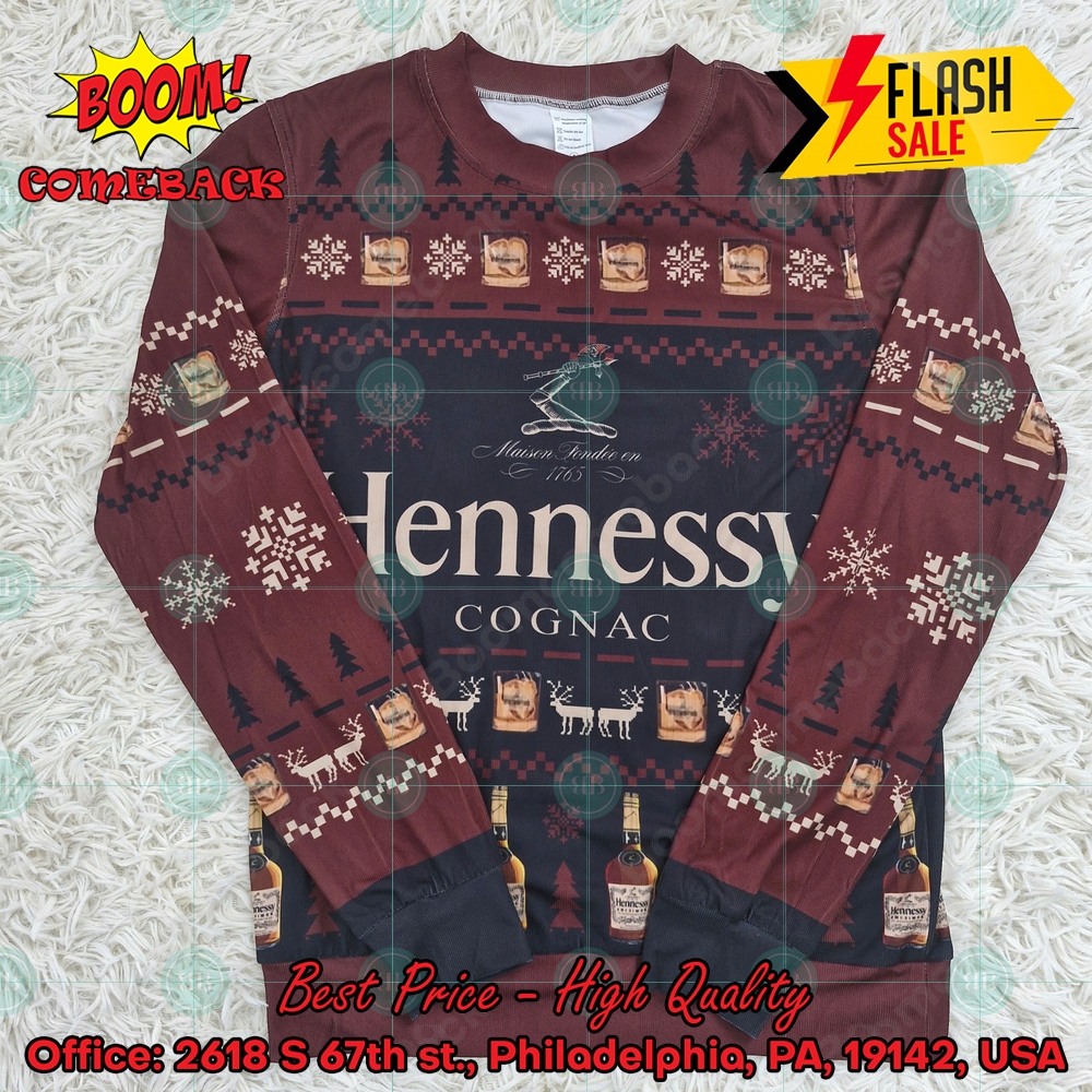 Trending 2024 Hennessy Cognac Ugly Christmas Sweater