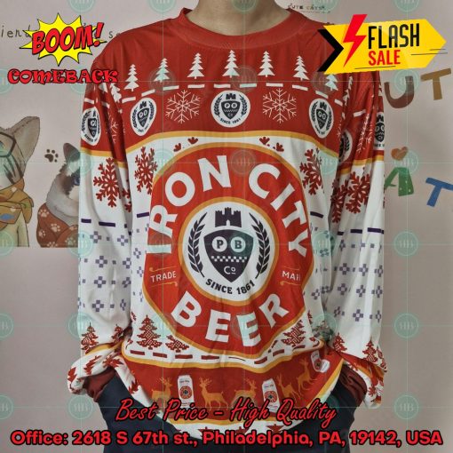 Trending 2024 Iron City Beer Ugly Christmas Sweater