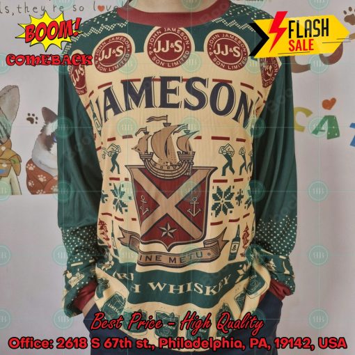 Trending 2024 Jameson Irish Whiskey Ugly Christmas Sweater