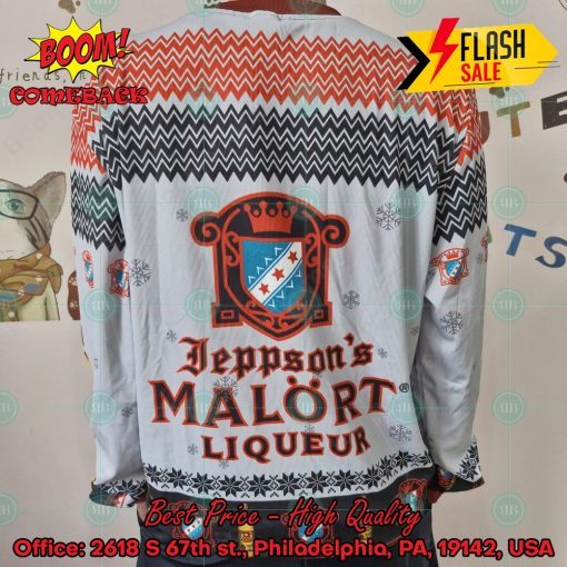 Trending 2024 Jeppson’s Malort Liqueur Ugly Christmas Sweater