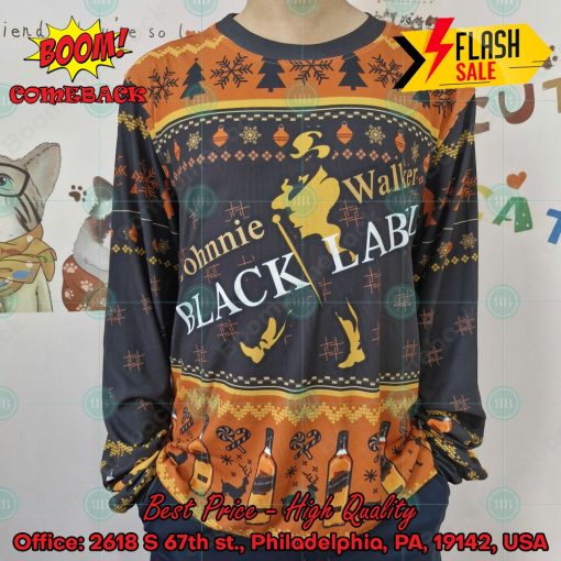 Trending 2024 Johnnie Walker Black Label Ugly Christmas Sweater