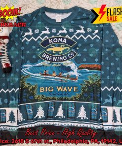 Trending 2024 Kona Brewing Big Wave Golden Ale Ugly Christmas Sweater