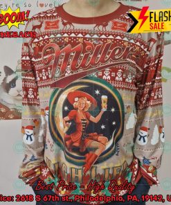 Trending 2024 Miller High Life Ugly Christmas Sweater