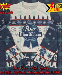 Trending 2024 Pabst Blue Ribbon Ugly Christmas Sweater