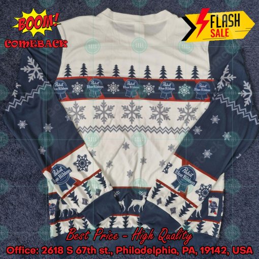 Trending 2024 Pabst Blue Ribbon Ugly Christmas Sweater