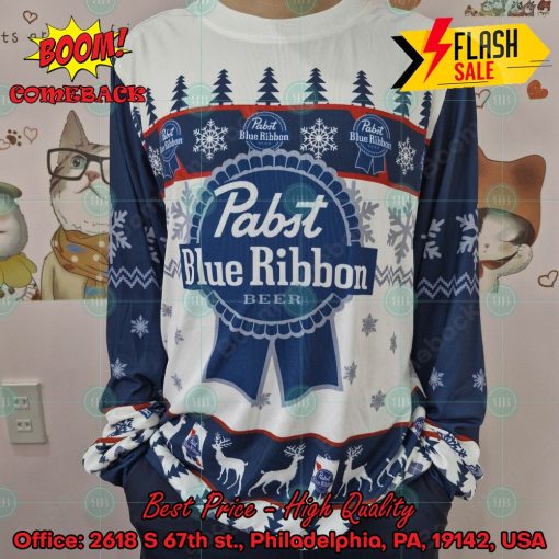 Trending 2024 Pabst Blue Ribbon Ugly Christmas Sweater