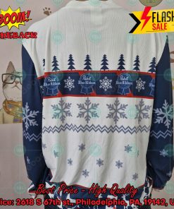 trending 2024 pabst blue ribbon ugly christmas sweater 4 k6E8L