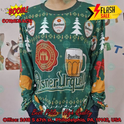 Trending 2024 Pilsner Urquell Ugly Christmas Sweater