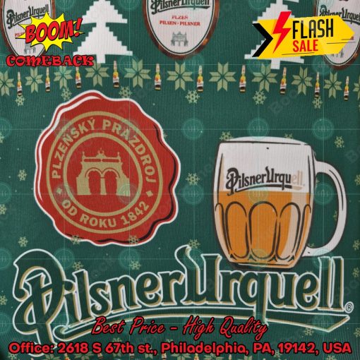 Trending 2024 Pilsner Urquell Ugly Christmas Sweater