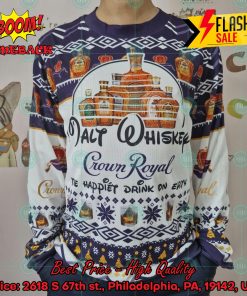 Trending 2024 Walt Whiskey Crown Royal The Happiest Drink On Earth Ugly Christmas Sweater