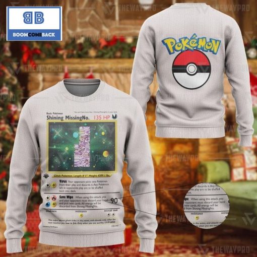 1st Edition Missingno Pokemon Anime Christmas 3D Sweatshirt