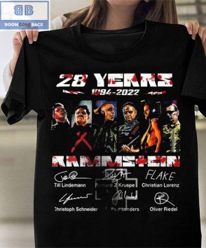 28 Years 1994 2022 Rammstein Thank You For The Memories Signatures Shirt