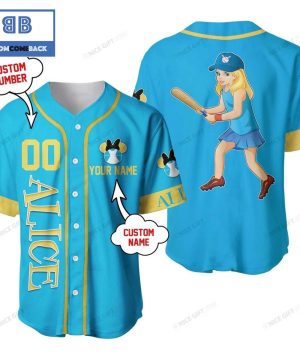 Alice In Wonderland Custom Name And Number Baseball Jersey