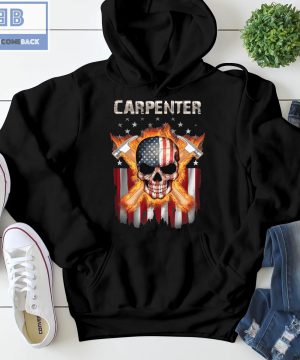 Skull Carpenter American Flag Shirt and Hoodie