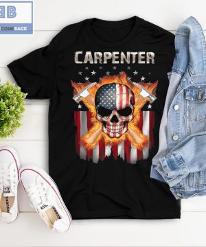 Skull Carpenter American Flag Shirt and Hoodie