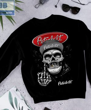 Skull Peterbilt Trucks Middle Finger Shirt