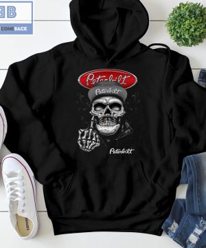 Skull Peterbilt Trucks Middle Finger Shirt