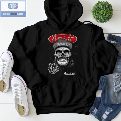 Skull Peterbilt Trucks Middle Finger  Shirt