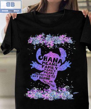 Stitch Suicide Prevention Awareness Ohana Means Family Family Means Nobody Gets Left Behind Or Forgotten Shirt