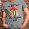 Never Understand An Old Lady Who Loves Cats And Was Born In June Shirt