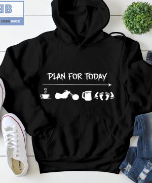 Plan For Today Coffee Motorcycle Beer Sex Shirt