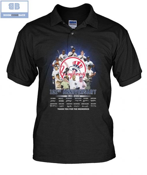 New York Yankees 121st Anniversary Thank You For The Memories Shirt