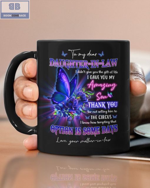 Butterflies To My Dear Daughter In Law Mug