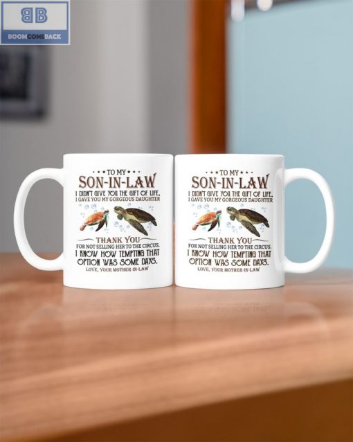 Sea Turtle To My Dear Son In Law Mug