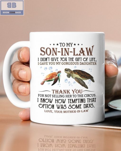 Sea Turtle To My Dear Son In Law Mug